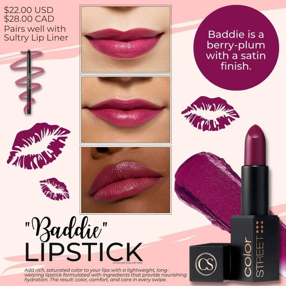 Color Street Baddie Lipstick - Berry-Plum